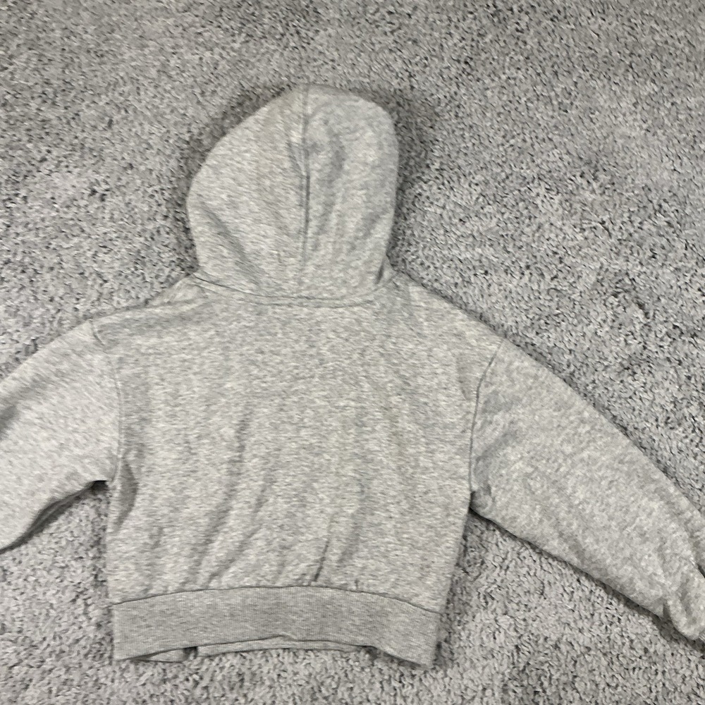 Nike Girls XS Gray Hoodie "Just Do It" Graphic Pullover Sweatshirt - Picture 11 of 16